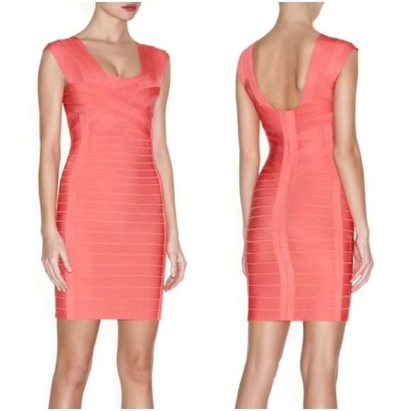 Herve Leger Dresses & Skirts - Herve Leger Peach/Blush Bandage Dress